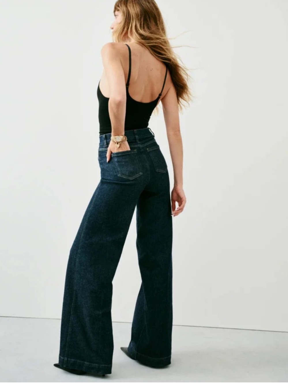 🆕 NWT Spanx Wide Leg Denim Jeans